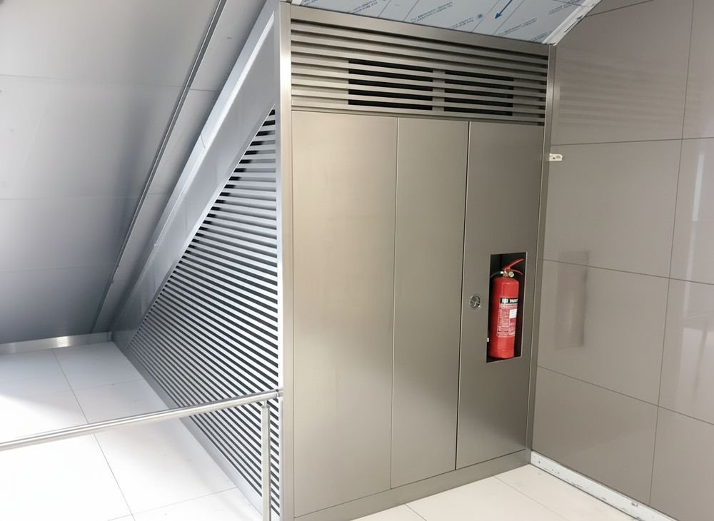 Stainless steel interior cladding
