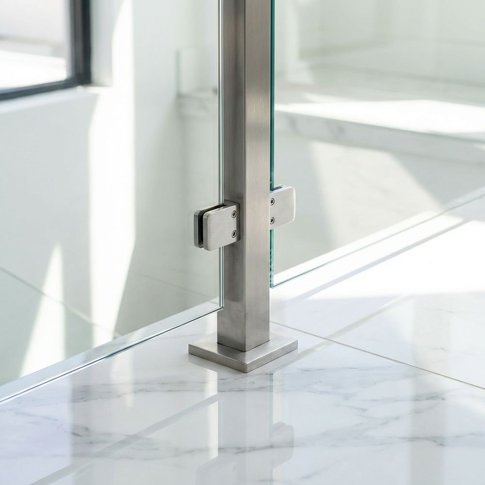 Glass balustrade fixing detail