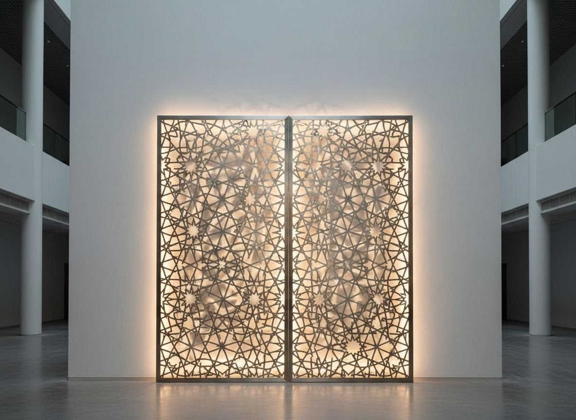 Backlit laser cut feature screen