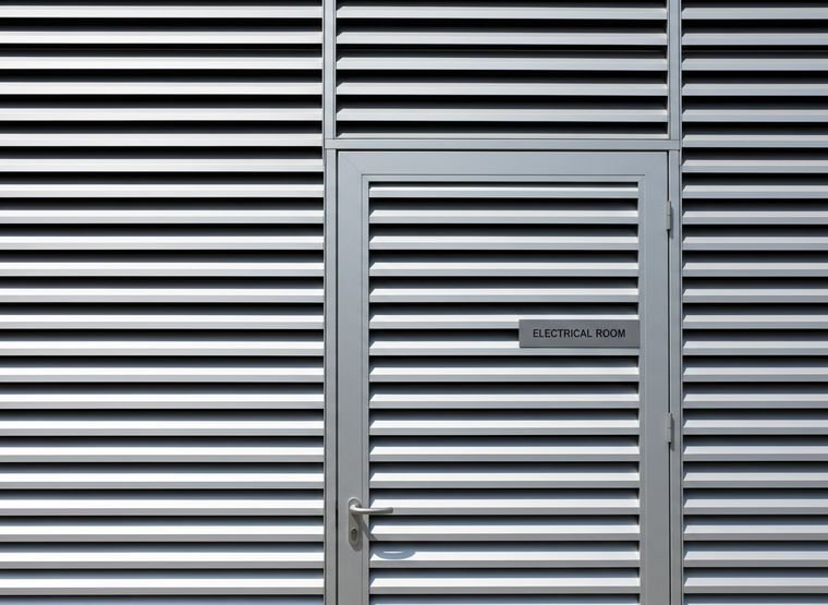 Louver screen with matching door